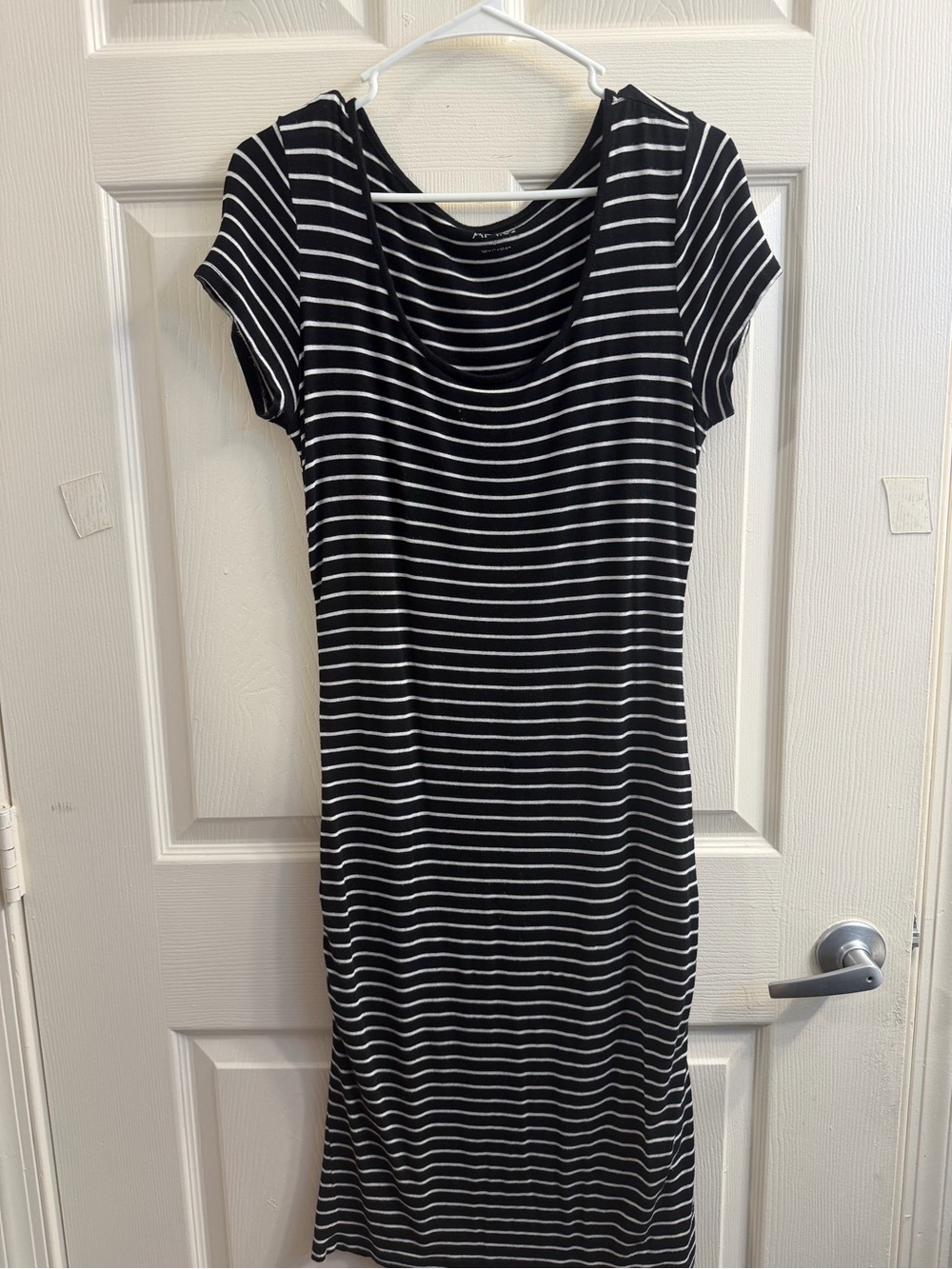 Apt. 9 Black and White Striped Midi Dress